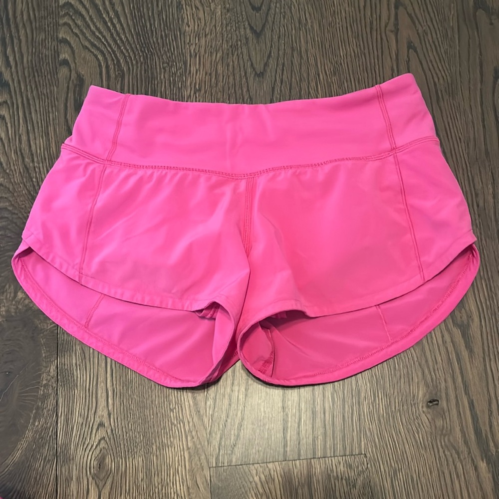 2.5” sonic pink size 0 lululemon speed ups!